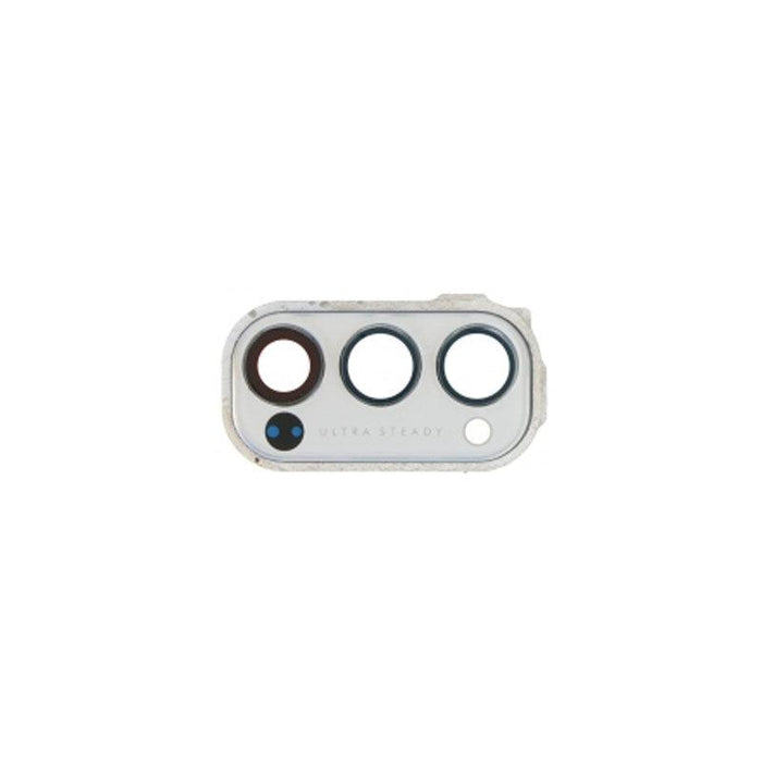 For Oppo Reno4 Pro 5G Replacement Rear Camera Lens With Cover Bezel Ring (White)