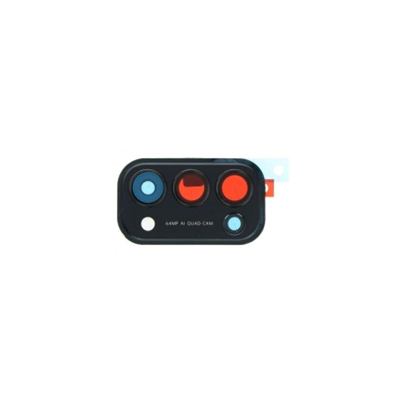 For Oppo Reno5 4G Replacement Rear Camera Lens With Cover Bezel Ring (Black)