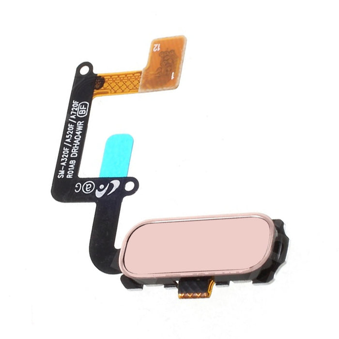For Samsung A320 / A520 / A720 A3 A5 A7 2017 Replacement Home Button Flex (Pink)
