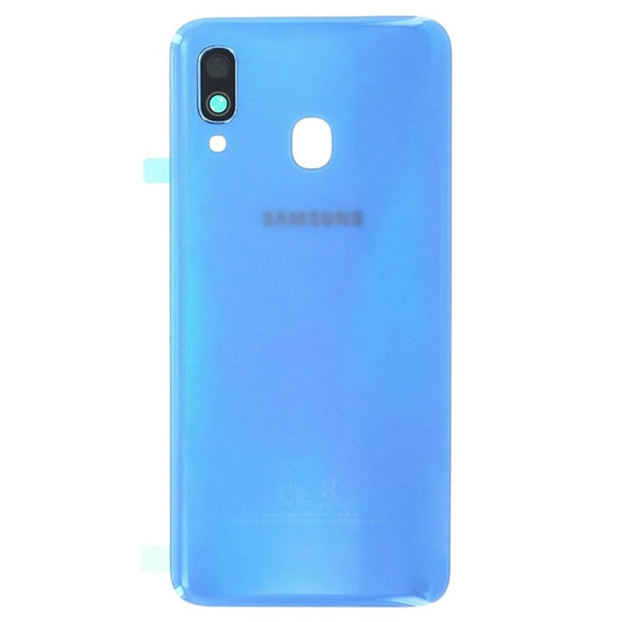 For Samsung Galaxy A40 A405 Replacement Rear Battery Cover with Adhesive & Camera Lens (Blue)