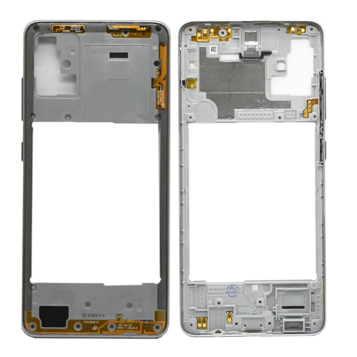 For Samsung Galaxy A51 (2019) Replacement Battery Cover Chassis With Buttons (White)