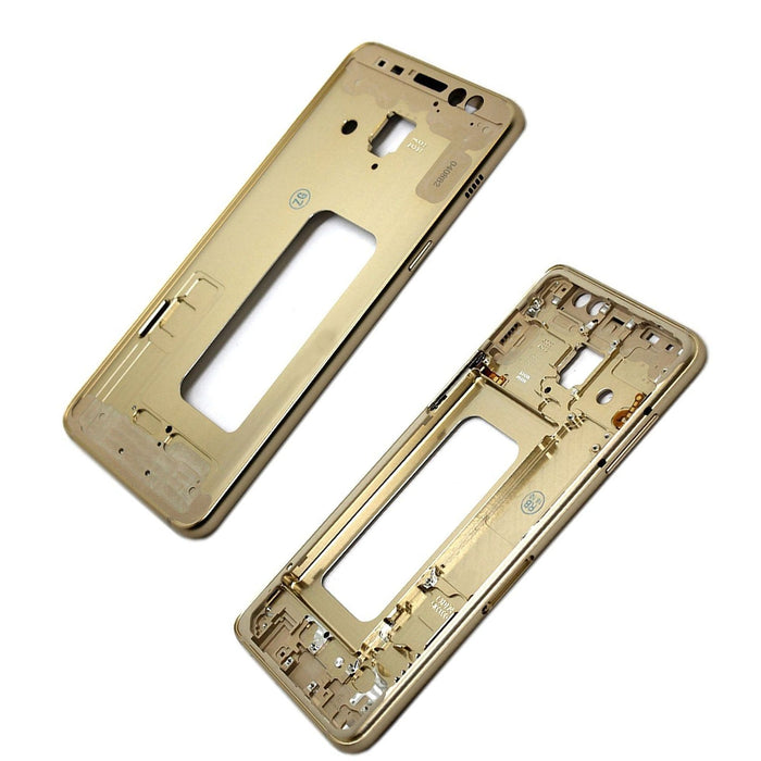 For Samsung Galaxy A530 / A8 2018 Replacement Midframe Chassis With Buttons (Gold)