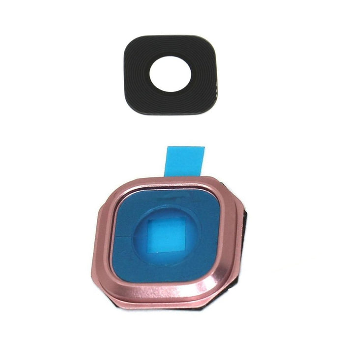 For Samsung Galaxy A7 2016 A710 Replacement Camera Lens And Bracket With Adhesive (Pink)