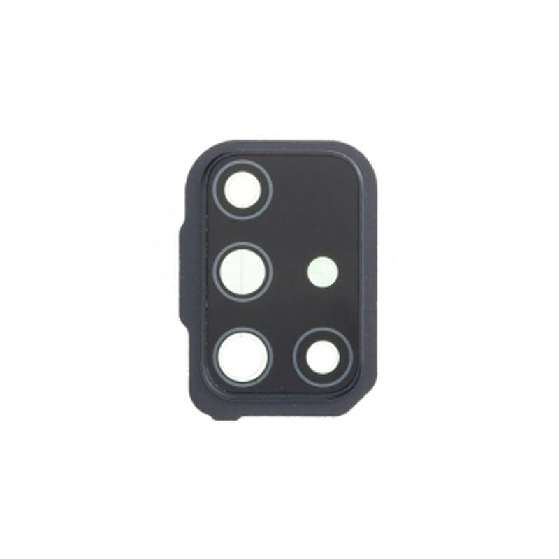 For Samsung Galaxy A71 5G A716B Replacement Rear Camera Lens With Cover Bezel Ring (Black)
