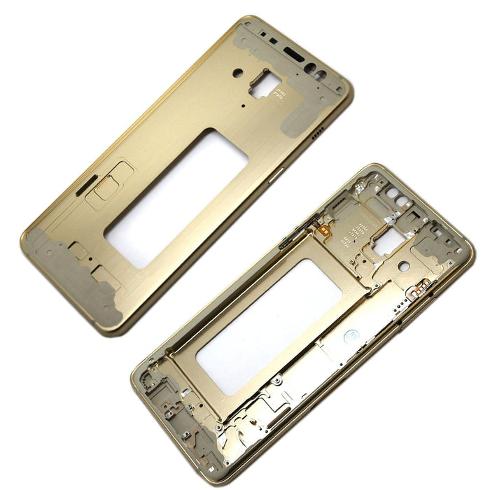 For Samsung Galaxy A730 / A8 Plus 2018 Replacement Midframe Chassis With Buttons (Gold)
