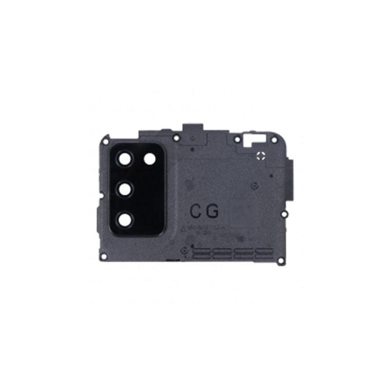 For Samsung Galaxy M02s Replacement Rear Camera Lens With Cover Bezel Ring (Black)