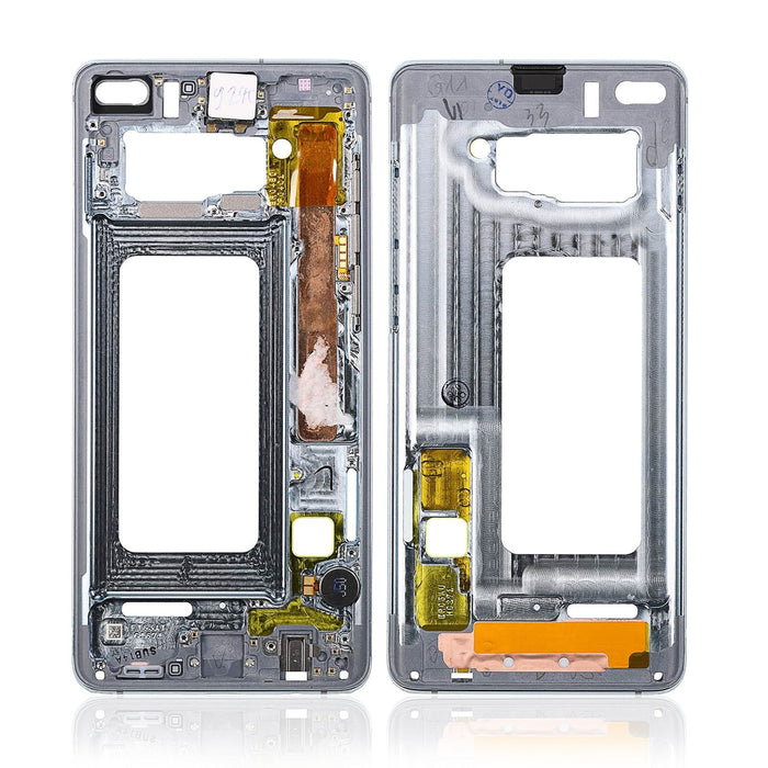 For Samsung Galaxy S10 Plus G975F Replacement Midframe Chassis With Buttons (Ceramic White)