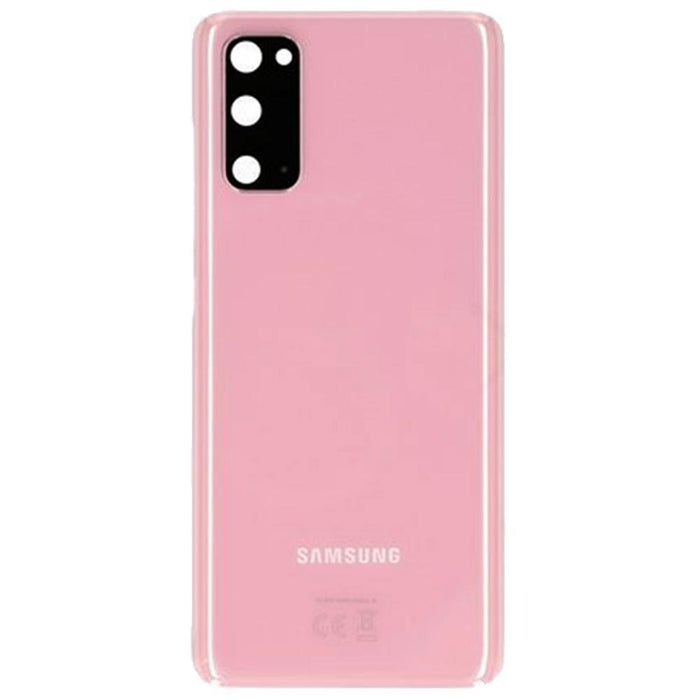 For Samsung Galaxy S20 Replacement Rear Battery Cover Including Lens with Adhesive (Cloud Pink)