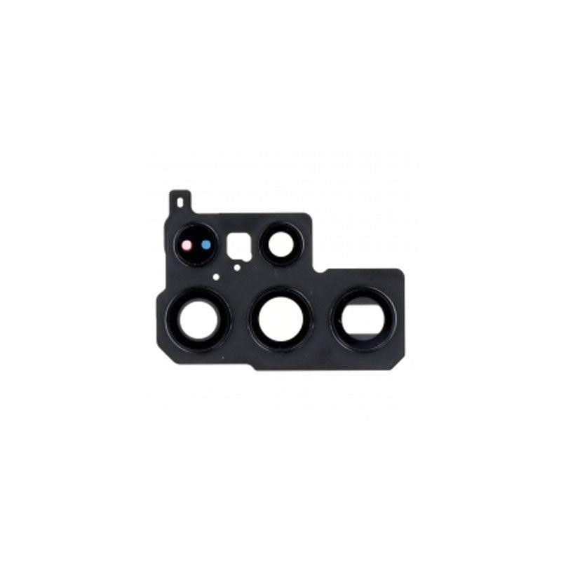 For Samsung Galaxy S22 Ultra G908B Replacement Rear Camera Lens With Cover Bezel Ring (Black)