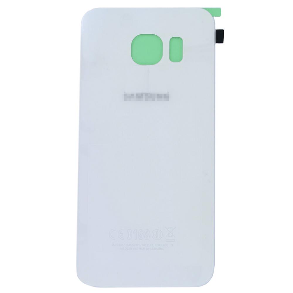 For Samsung Galaxy S6 Edge Replacement Rear Battery Cover with Adhesive (White)