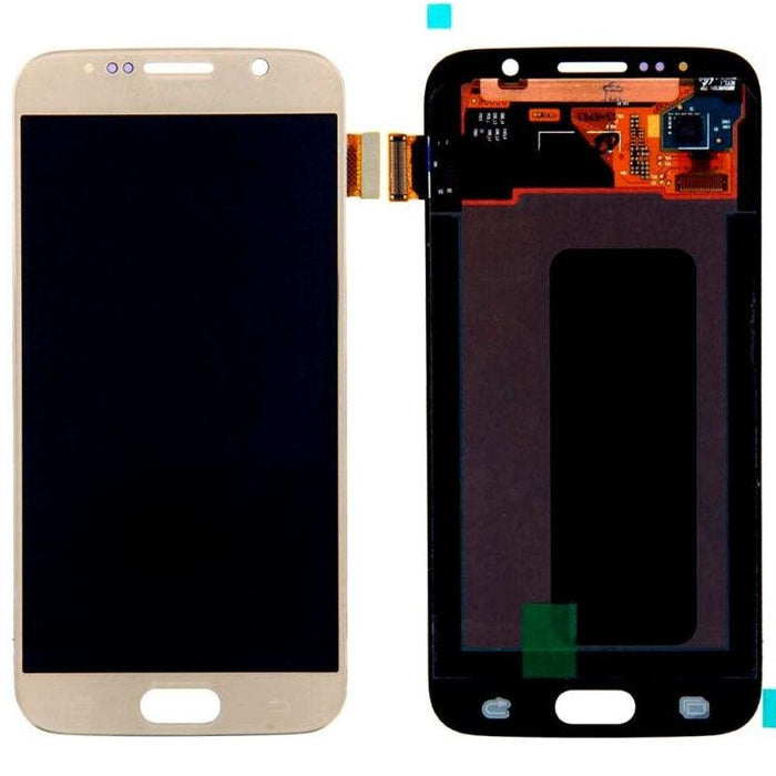 For Samsung Galaxy S6 LCD Replacement Touch Screen LCD Assembly With Frame (Gold)