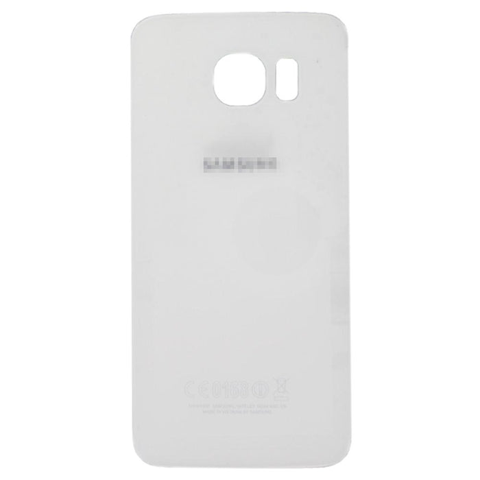 For Samsung Galaxy S6 Replacement Rear Battery Cover with Adhesive (White)