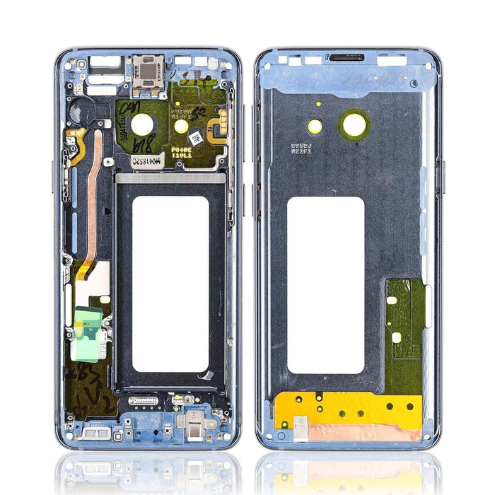 For Samsung Galaxy S9 G960F Replacement Midframe Chassis With Buttons (Blue)