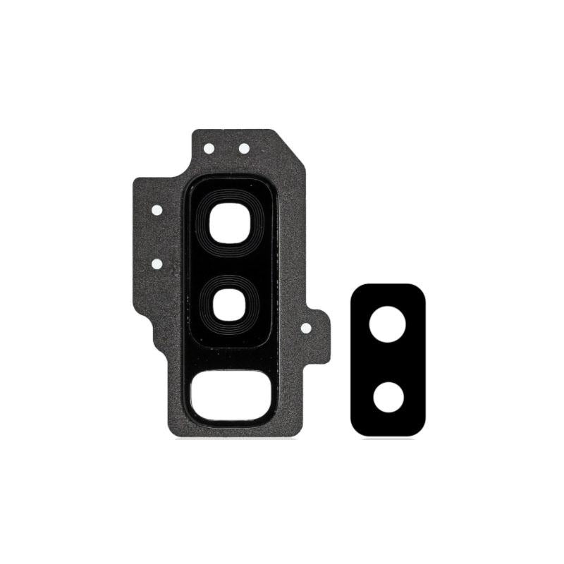For Samsung Galaxy S9 Plus G965F Replacement Rear Camera Glass Lens And Cover Bezel Ring (Black)