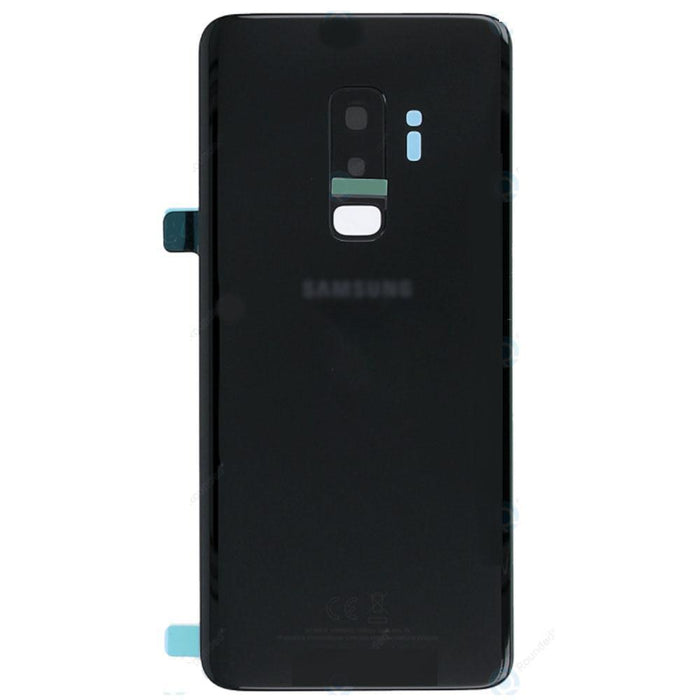 For Samsung Galaxy S9 Plus Replacement Rear Battery Cover with Adhesive & Camera Lens (Black)