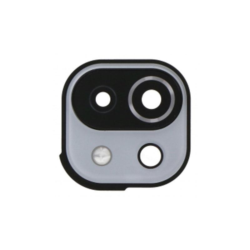 For Xiaomi Mi 11 Lite 5G Replacement Rear Camera Lens With Cover Bezel Ring (White)
