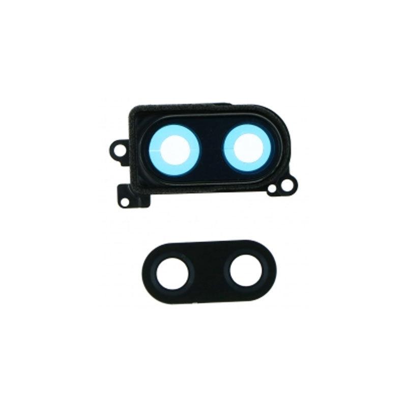 For Xiaomi Mi 8 Lite Replacement Rear Camera Lens With Cover Bezel Ring (Black)