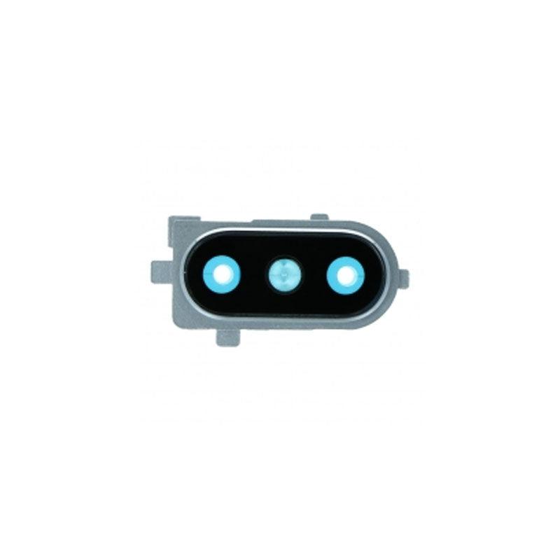 For Xiaomi Mi 8 Replacement Rear Camera Lens With Cover Bezel Ring (Silver)