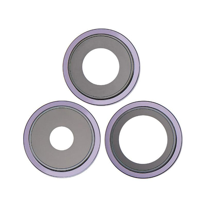 For Apple iPhone 14 Pro / 14 Pro Max Replacement Rear Camera Lens With Cover Bezel Ring (Deep Purple)