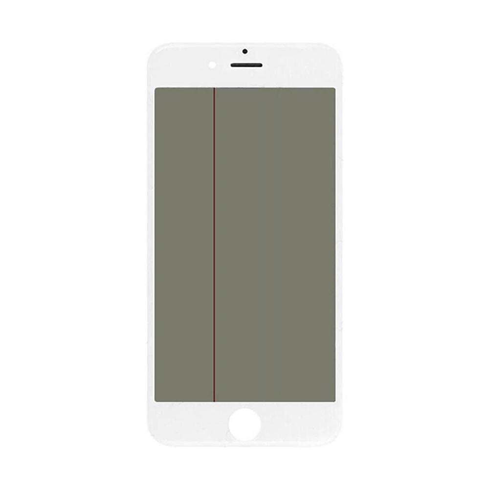 For iPhone 7 Plus White Replacement 6in1 Front Glass with Frame, OCA, Polariser, Ear Mesh and Small Parts
