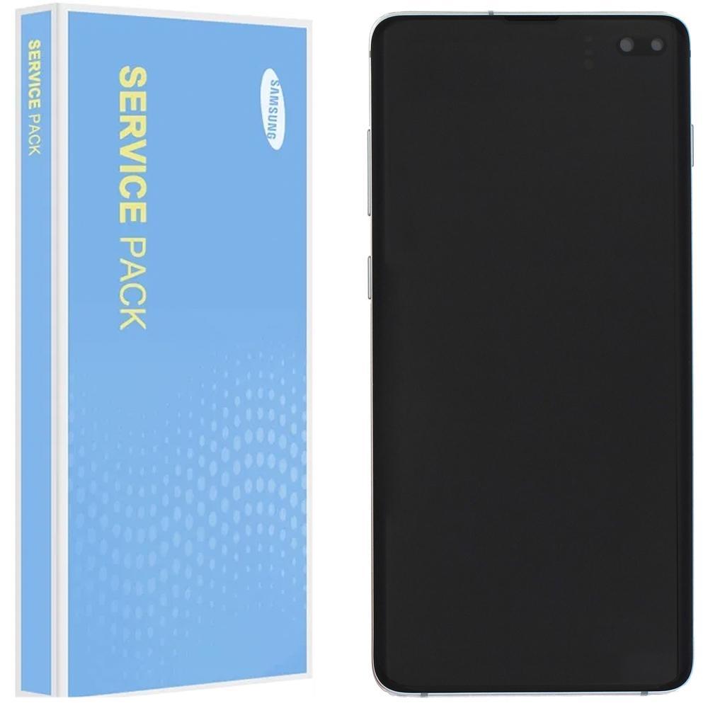 Samsung Galaxy S10 Plus G975 Service Pack Prism White Full Frame Touch Screen Display GH82-18849B