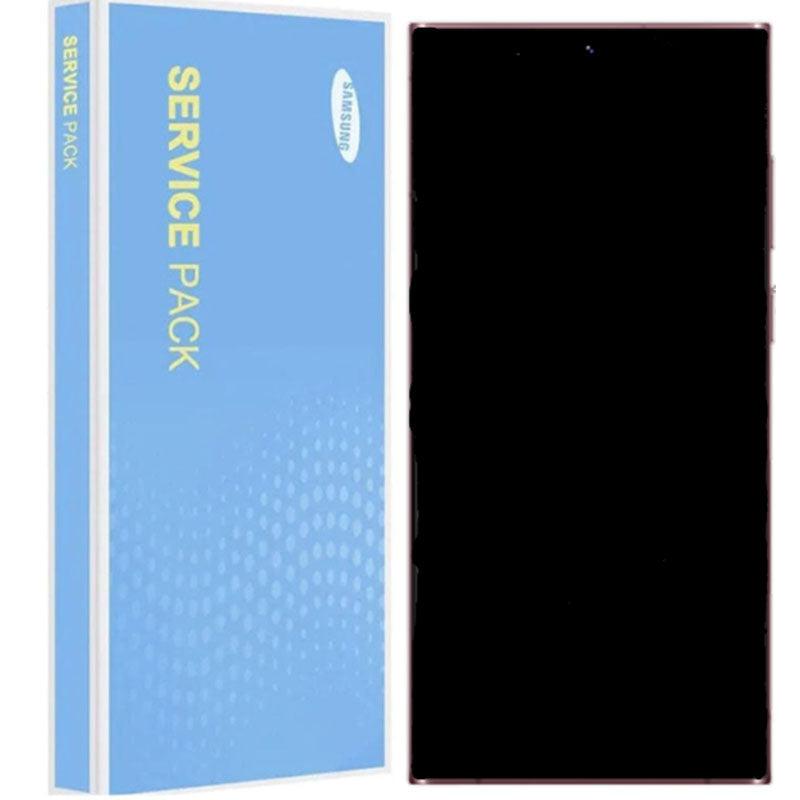 Samsung Galaxy S22 Ultra G908B Service Pack Burgundy Full Frame Touch Screen Display GH82-27488B / GH82-27489B